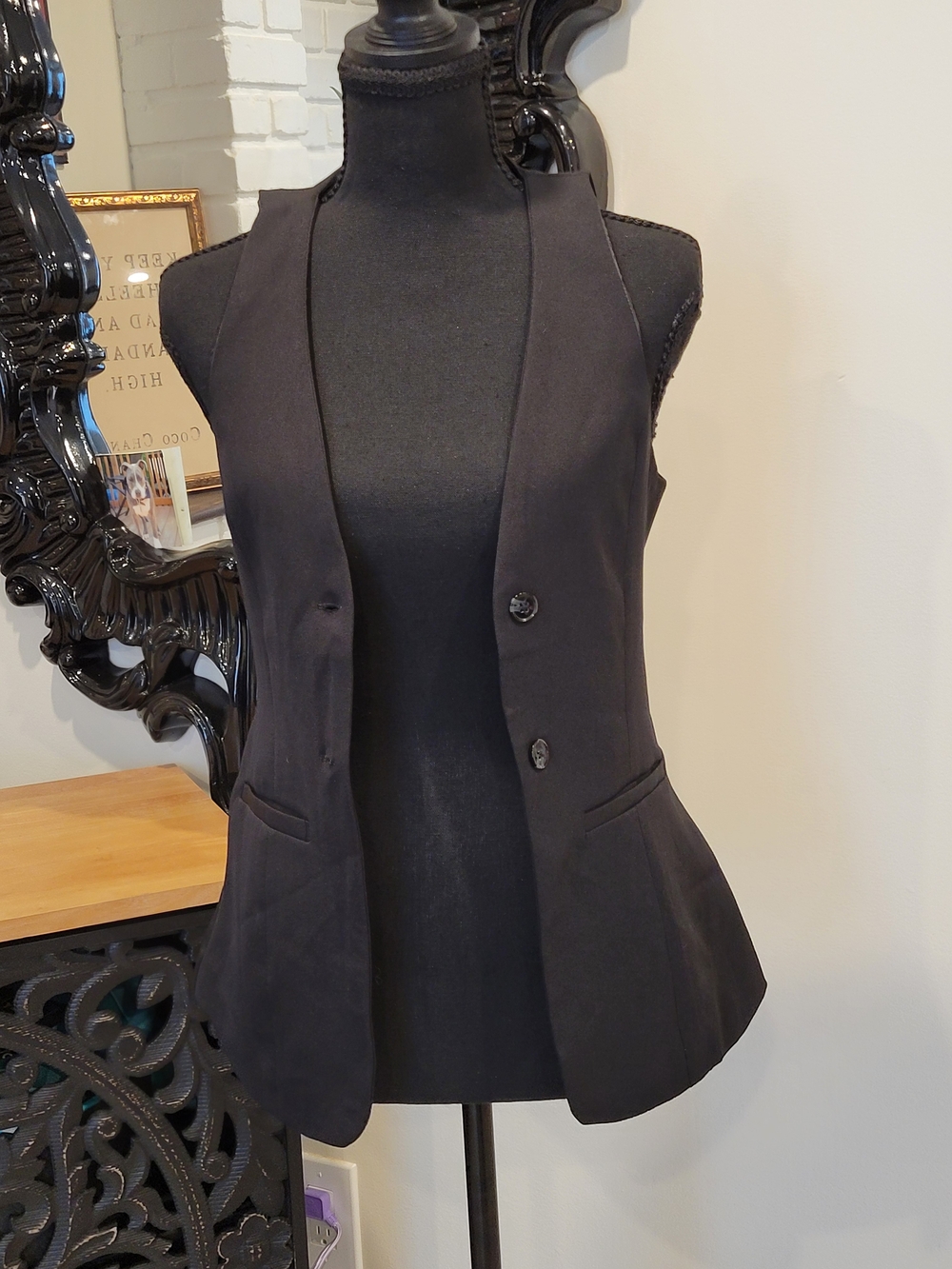 Streetwear Society Black Sleeveless Blazer Vest